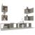 Set dulapuri TV, 6 piese, gri beton, lemn prelucrat GartenMobel Dekor
