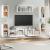 Set dulap TV, 7 piese, alb, lemn prelucrat GartenMobel Dekor