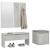 Set de mobilier pentru hol, gri beton, lemn prelucrat GartenMobel Dekor