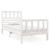 Cadru de pat Small Single 2FT6, alb, 75x190 cm, lemn masiv GartenMobel Dekor