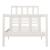 Cadru de pat Small Single 2FT6, alb, 75x190 cm, lemn masiv GartenMobel Dekor