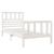 Cadru de pat Small Single 2FT6, alb, 75x190 cm, lemn masiv GartenMobel Dekor