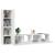 Set dulap TV, 4 piese, alb, lemn prelucrat GartenMobel Dekor