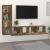 Set dulapuri TV, 4 piese, stejar fumuriu, lemn prelucrat GartenMobel Dekor