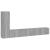 Set dulap TV, 3 piese, gri sonoma, lemn prelucrat GartenMobel Dekor