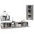 Set dulapuri TV, 4 piese, gri sonoma, lemn prelucrat GartenMobel Dekor