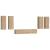Set dulap TV, 6 piese, stejar sonoma, lemn prelucrat GartenMobel Dekor