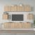 Set dulap TV, 6 piese, stejar sonoma, lemn prelucrat GartenMobel Dekor