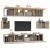 Set dulap TV, 6 piese, stejar sonoma, lemn prelucrat GartenMobel Dekor