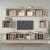 Set dulap TV, 6 piese, stejar sonoma, lemn prelucrat GartenMobel Dekor
