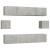Set dulap TV, 6 piese, gri beton, lemn prelucrat GartenMobel Dekor