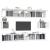 Set dulap TV, 6 piese, alb, lemn prelucrat GartenMobel Dekor