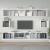 Set dulap TV, 6 piese, alb, lemn prelucrat GartenMobel Dekor