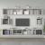 Set dulap TV, 6 piese, gri beton, lemn prelucrat GartenMobel Dekor