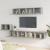 Set dulap TV, 5 piese, gri beton, lemn prelucrat GartenMobel Dekor