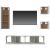 Set dulap TV, 5 piese, gri beton, lemn prelucrat GartenMobel Dekor
