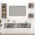 Set dulap TV, 5 piese, gri beton, lemn prelucrat GartenMobel Dekor