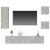 Set dulap TV, 5 piese, gri beton, lemn prelucrat GartenMobel Dekor