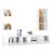 Set dulap TV, 5 piese, alb, lemn prelucrat GartenMobel Dekor