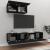 Set dulapuri TV, 3 piese, negru, lemn prelucrat GartenMobel Dekor