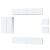 Set dulap TV, 8 piese, alb, lemn prelucrat GartenMobel Dekor