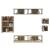 Set dulap TV, 8 piese, stejar sonoma, lemn prelucrat GartenMobel Dekor