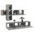 Set comode TV, 7 piese, gri sonoma, lemn compozit GartenMobel Dekor