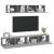 Set dulapuri TV, 4 piese, gri sonoma, lemn prelucrat GartenMobel Dekor
