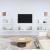 Set dulap TV, 7 piese, alb, lemn prelucrat GartenMobel Dekor