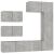 Set dulap TV, 6 piese, gri beton, lemn prelucrat GartenMobel Dekor
