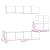 Set dulap TV, 6 piese, gri beton, lemn prelucrat GartenMobel Dekor
