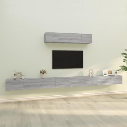 Set dulapuri TV, 6 piese, gri sonoma, lemn prelucrat GartenMobel Dekor