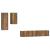 Set dulapuri TV, 4 piese, stejar fumuriu, lemn prelucrat GartenMobel Dekor