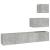 Set dulap TV, 4 piese, gri beton, lemn prelucrat GartenMobel Dekor