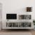 Set dulap TV, 4 piese, gri beton, lemn prelucrat GartenMobel Dekor