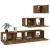 Set dulapuri TV, 4 piese, stejar fumuriu, lemn prelucrat GartenMobel Dekor