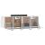 Dulapuri de perete 2 buc. alb extralucios 80x36,5x35 cm lemn GartenMobel Dekor