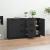 Servante, 2 buc., negru, 60x30x70 cm, lemn compozit GartenMobel Dekor