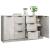 Servante, 2 buc., gri beton, 60x30x70 cm, lemn prelucrat GartenMobel Dekor