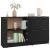 Servante, 2 buc., negru, 60x30x70 cm, lemn compozit GartenMobel Dekor