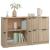 Servante, 2 piese, stejar sonoma, 60x30x70 cm, lemn prelucrat GartenMobel Dekor