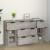 Set servantă, 3 piese, gri beton, lemn prelucrat GartenMobel Dekor