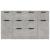 Set servantă, 3 piese, gri beton, lemn prelucrat GartenMobel Dekor