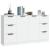 Servante, 3 piese, alb, lemn prelucrat GartenMobel Dekor