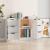 Servante, 3 piese, alb, lemn prelucrat GartenMobel Dekor