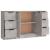 Servante, 3 piese, gri beton, lemn prelucrat GartenMobel Dekor