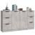Servante, 3 piese, gri beton, lemn prelucrat GartenMobel Dekor