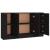 Servante, 3 piese, negru, lemn prelucrat GartenMobel Dekor