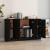 Servante, 3 piese, negru, lemn prelucrat GartenMobel Dekor