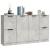 Servante, 3 piese, gri beton, lemn prelucrat GartenMobel Dekor